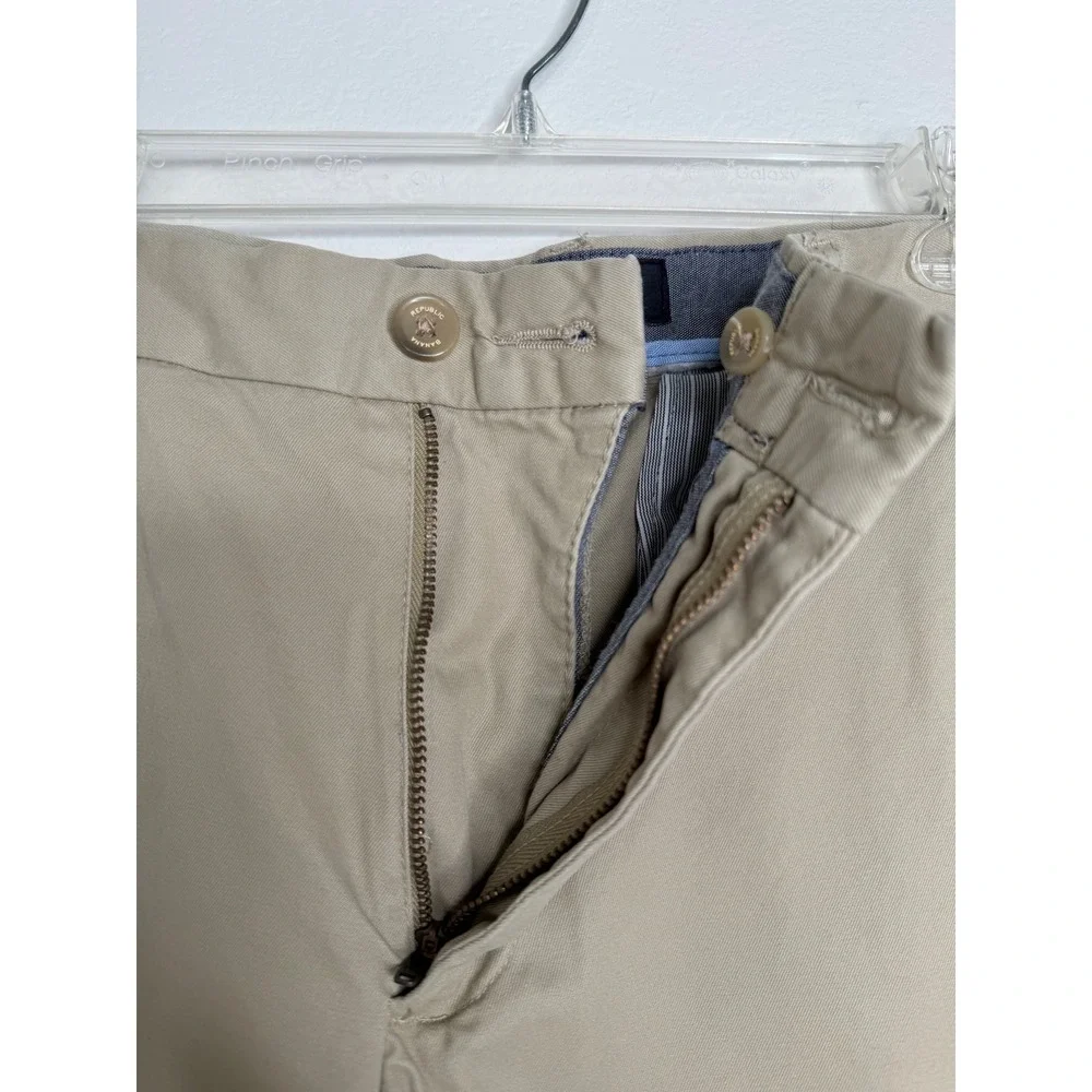 Banana Republic Mens Boot Cut Chino Pants 31x30 Khaki Tan 100% Cotton Trousers